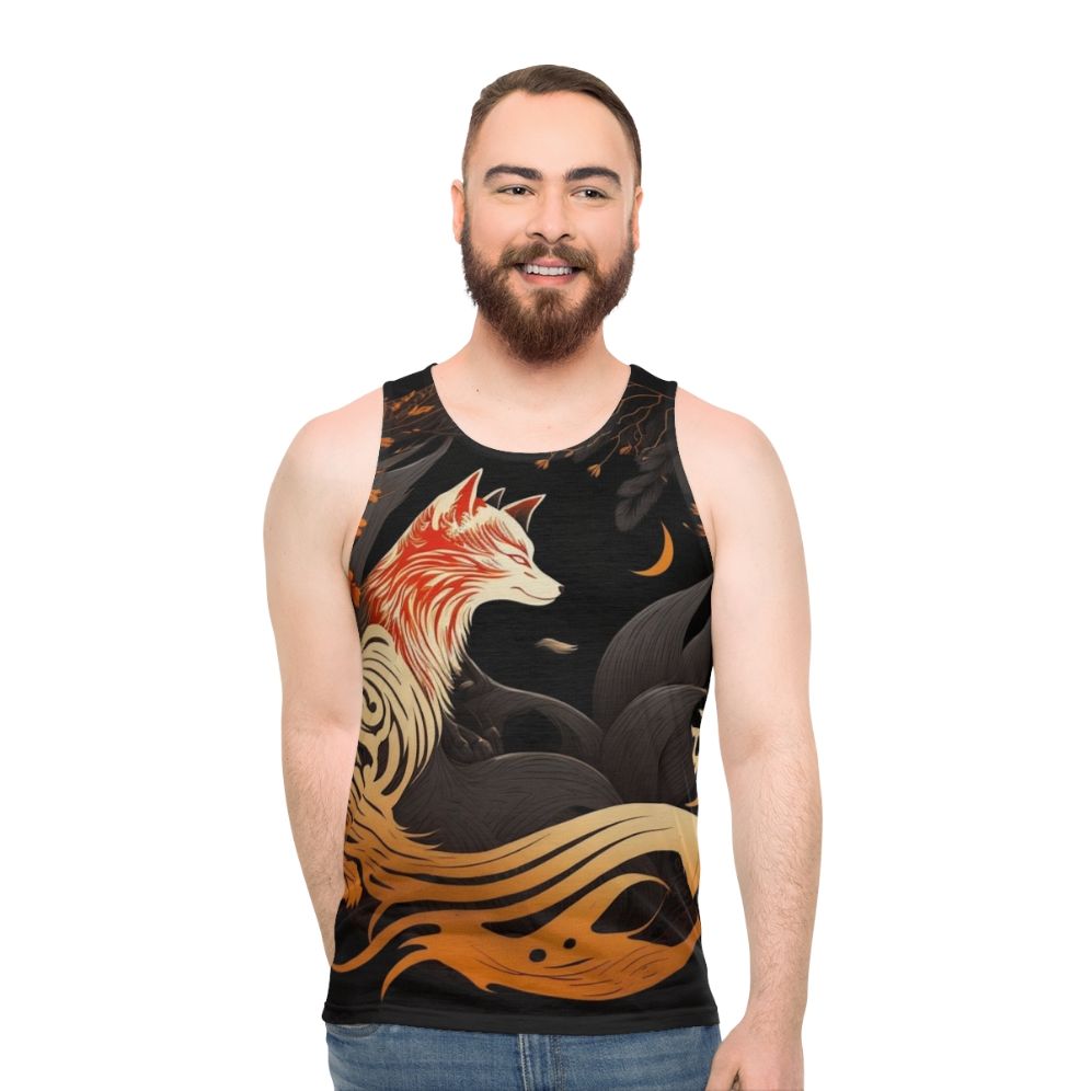 Japanese Kitsune Unisex Tank Top