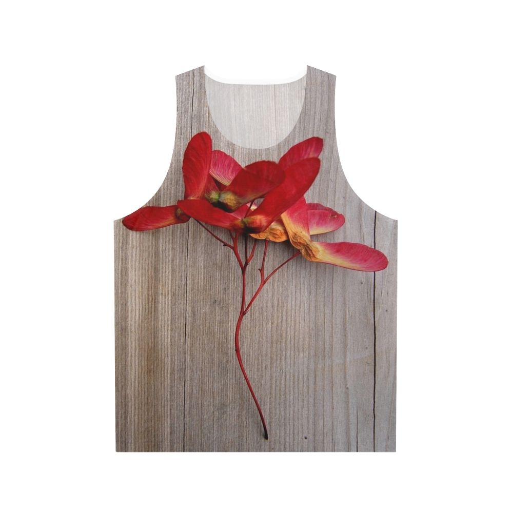 Japanese maple leaves unisex tank top