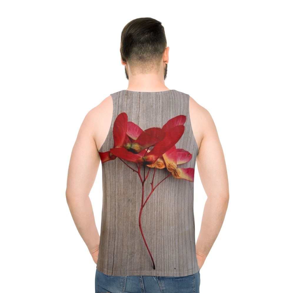 Japanese maple leaves unisex tank top