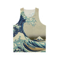 Japanese wave graphic unisex tank top