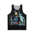 "Jason Takes Manhattan" Unisex Tank Top featuring the iconic Friday the 13th slasher