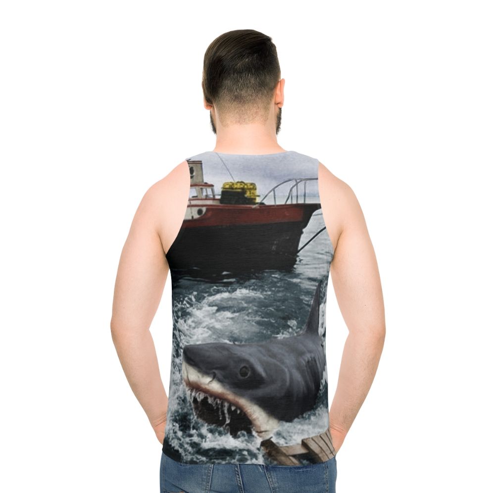 Vintage "Jaws" unisex tank top with photography graphic
