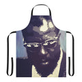 Thelonious Monk inspired apron with piano keys and jazz motifs