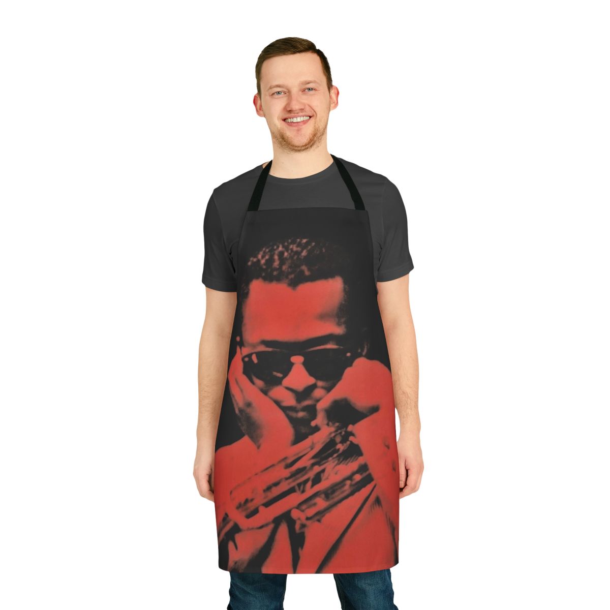 Miles Davis inspired jazz musician apron