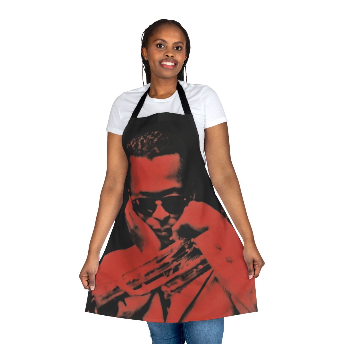 Miles Davis inspired jazz musician apron