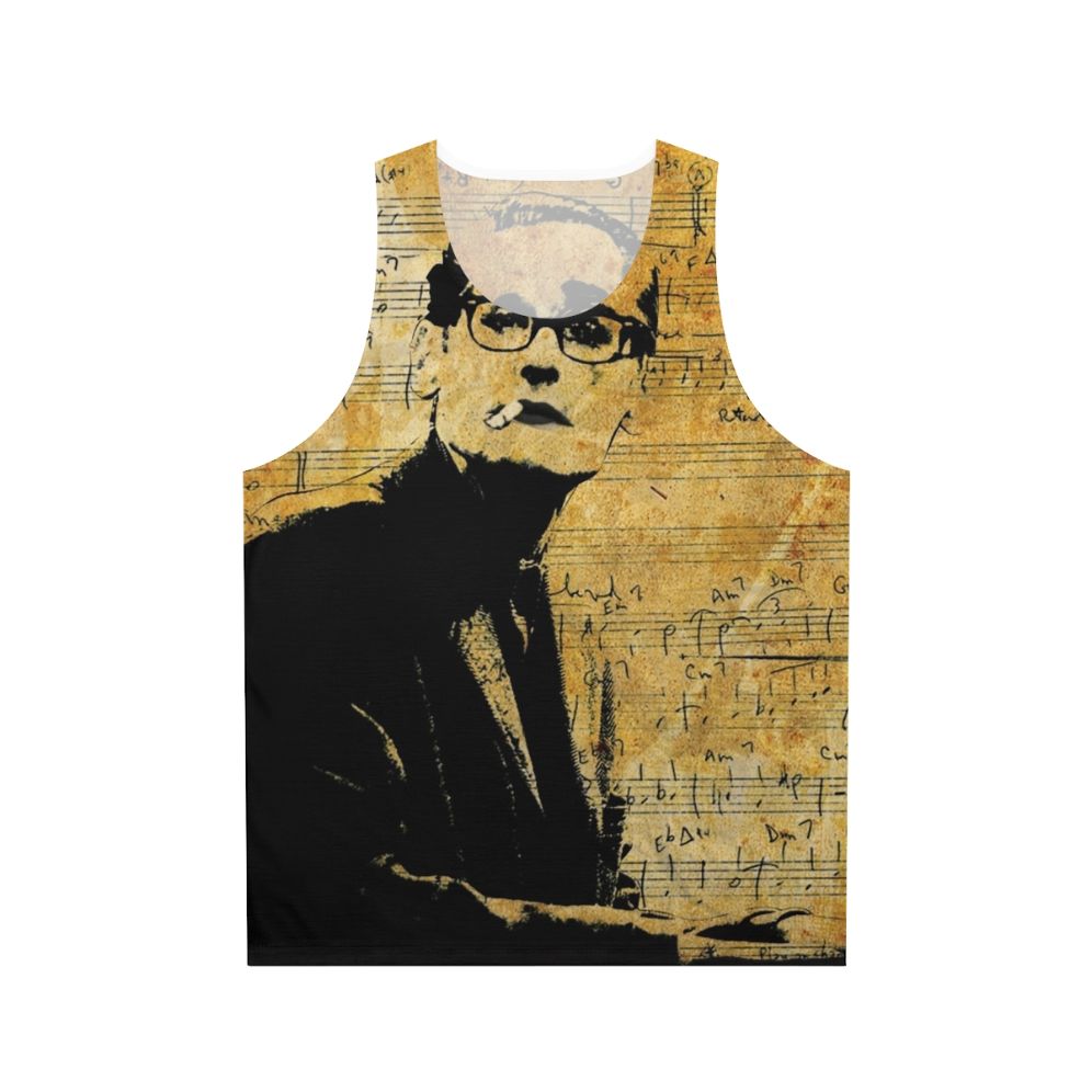 Unisex tank top featuring the text "Everybody Digs Bill Evans"