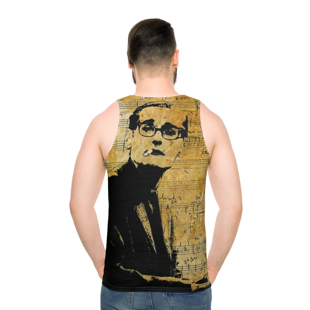 Unisex tank top featuring the text "Everybody Digs Bill Evans"