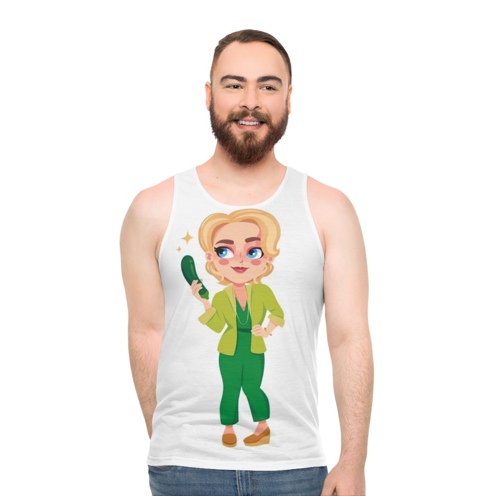 Jean Milburn Courgette Lady Unisex Tank Top