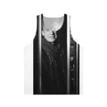 Black and White Portrait of Jean Louis Aubert Unisex Tank Top