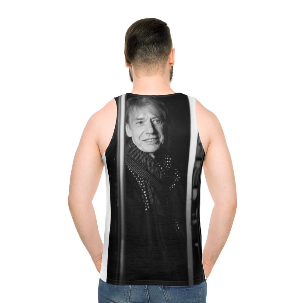 Black and White Portrait of Jean Louis Aubert Unisex Tank Top
