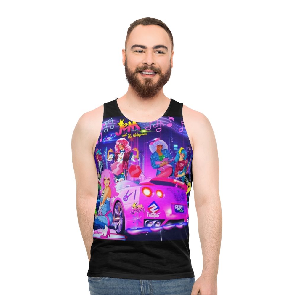 Jem and The Holograms Music Notes Unisex Tank Top