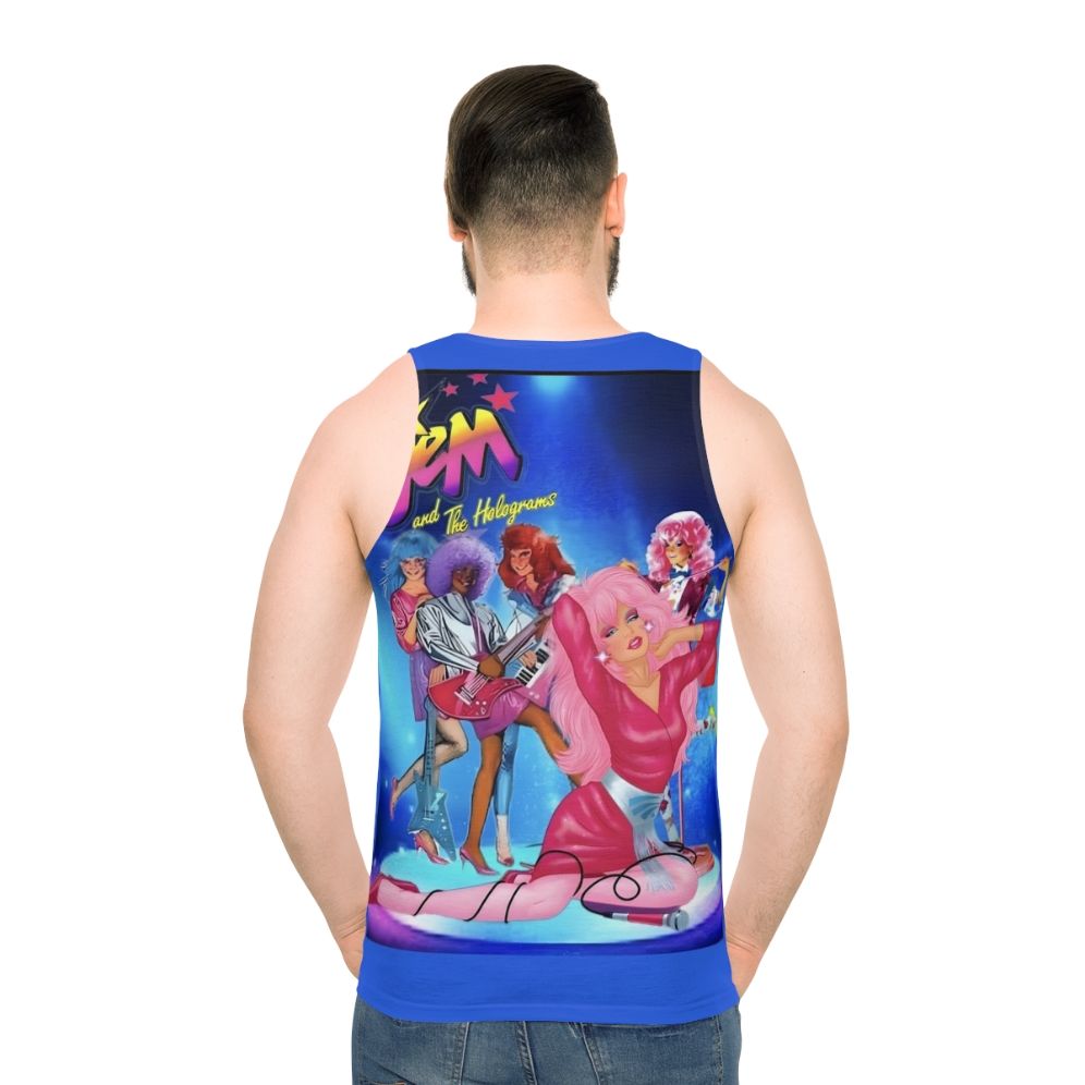 Jem and The Holograms unisex pink glitzy music tank top