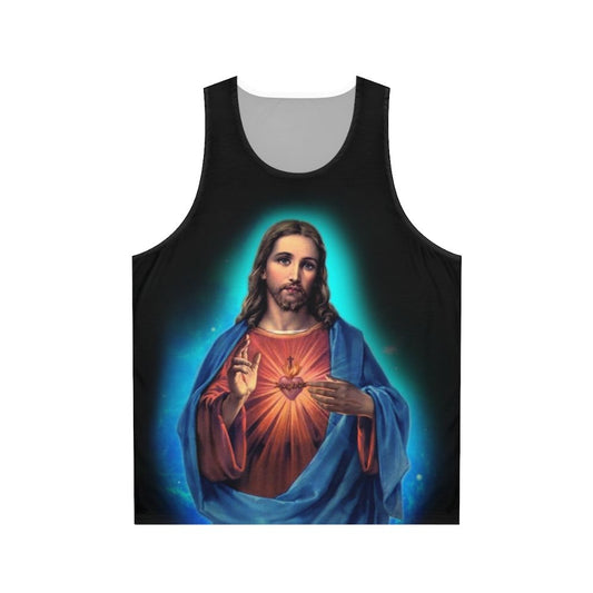 Unisex Christian Tank Top with Jesus Christ Design