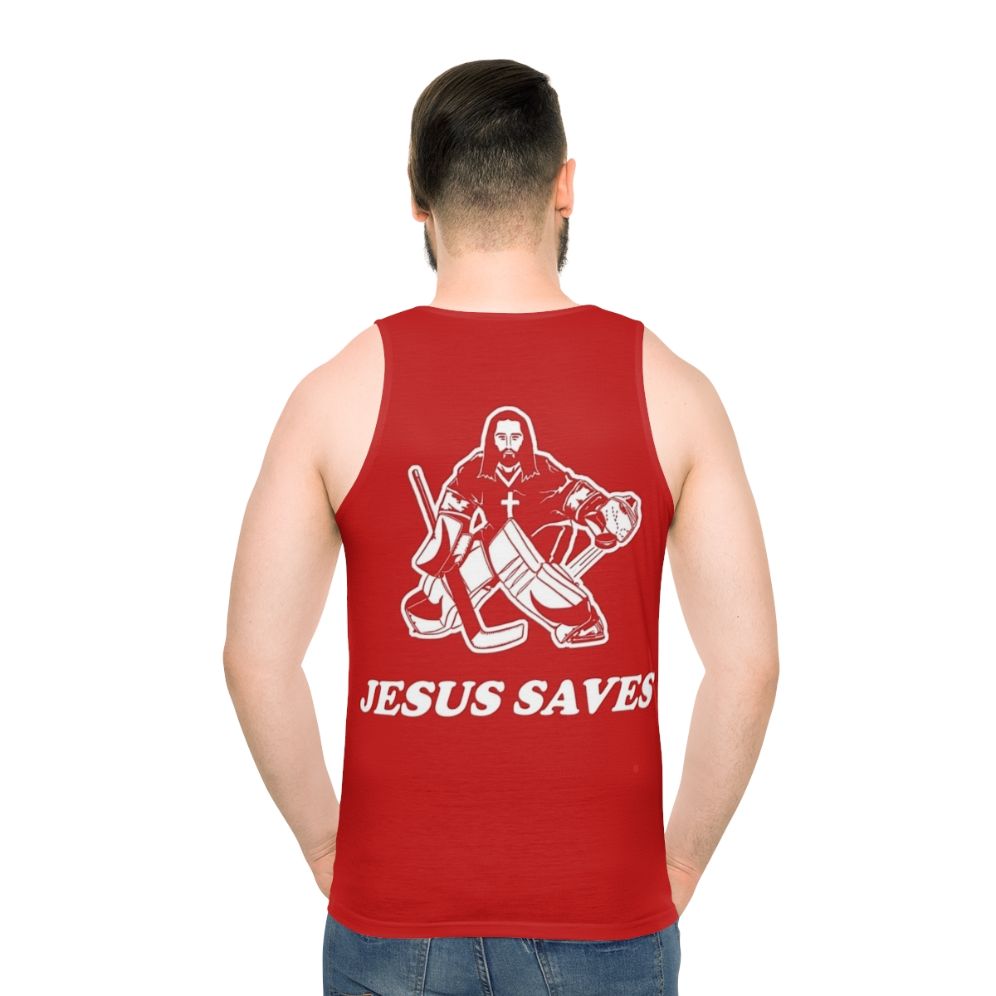 Jesus Saves Hockey Goalie Unisex Tank Top