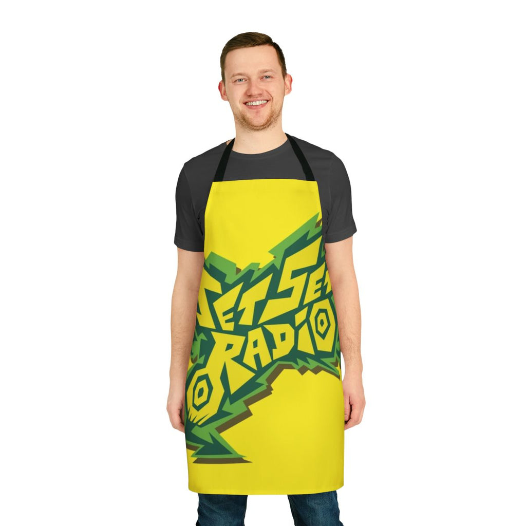 Jet Set Radio-themed apron with graffiti logo design