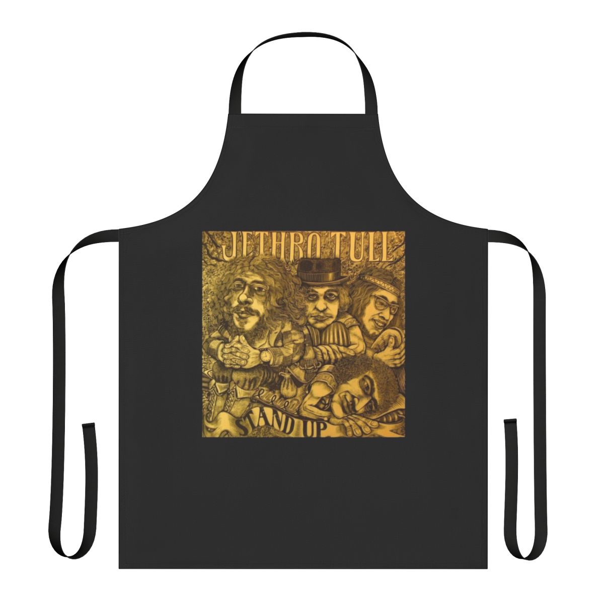 Stylish apron featuring the iconic Jethro Tull band logo and imagery