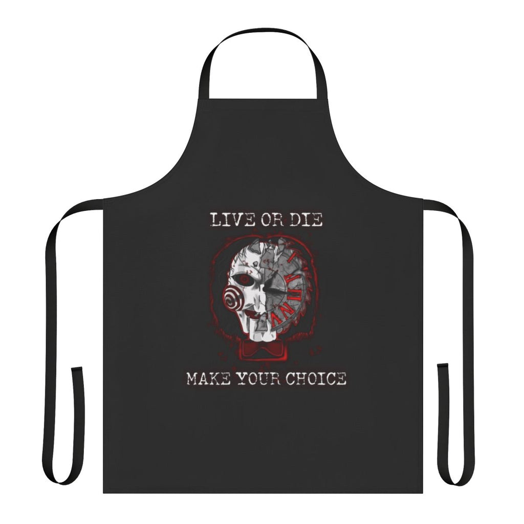 Jigsaw-inspired fan art apron with saw blade design