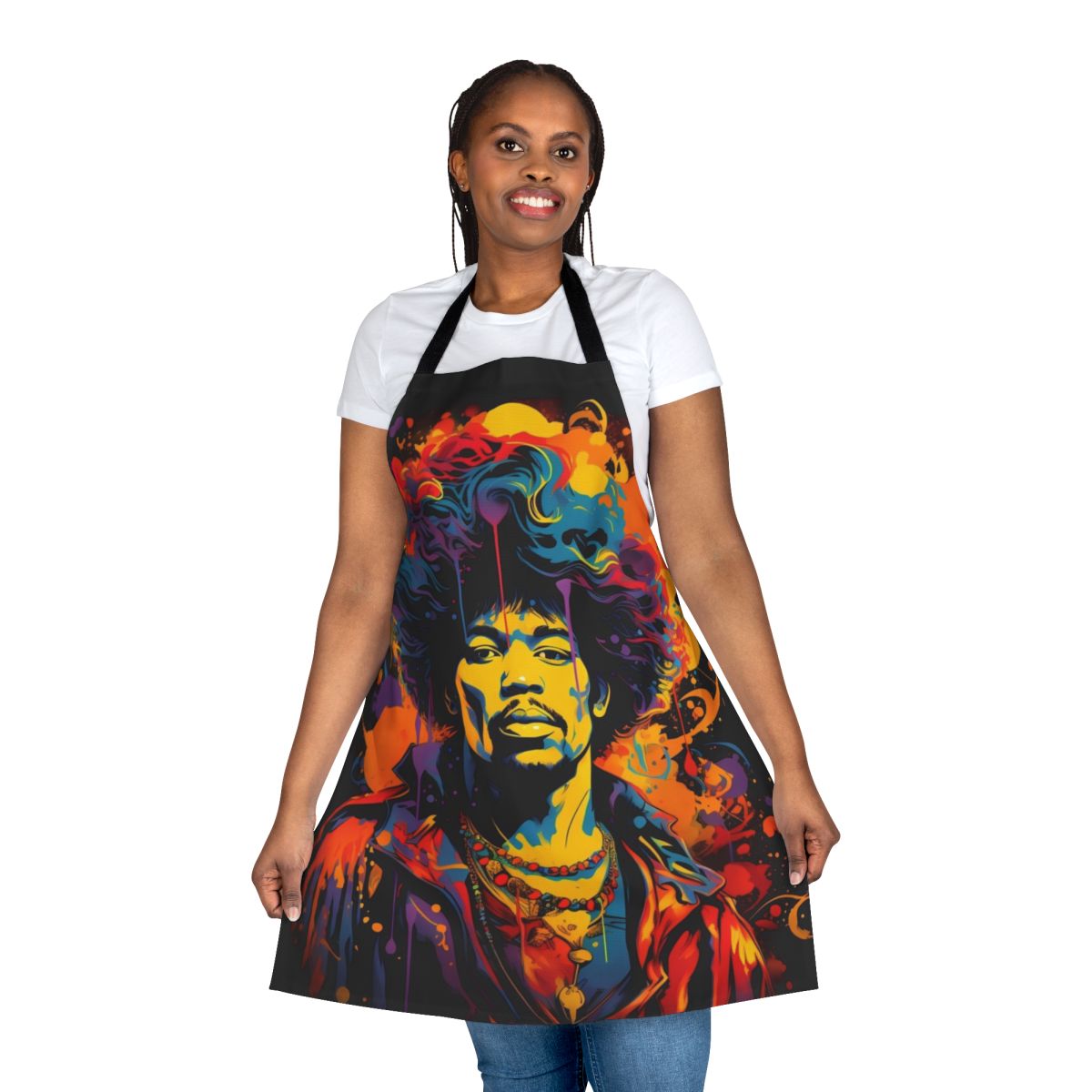 Jimi Hendrix-inspired apron with guitar and music design