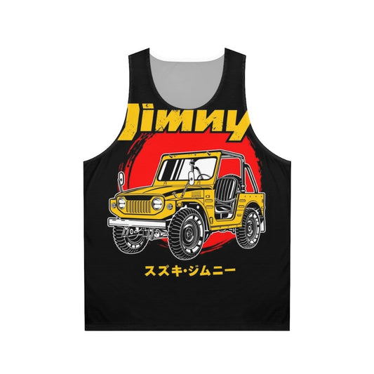 Jimny Classic Yellow Unisex Tank Top for Off-Road Enthusiasts