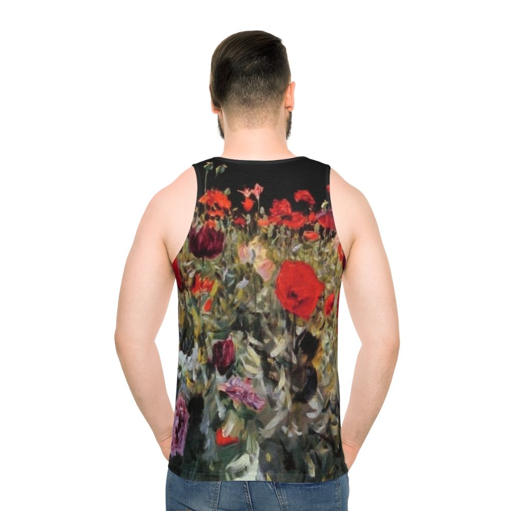 Unisex tank top featuring John Singer Sargent's Poppies painting