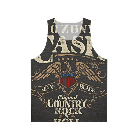 Vintage Johnny Cash Country Rock & Roll Unisex Tank Top