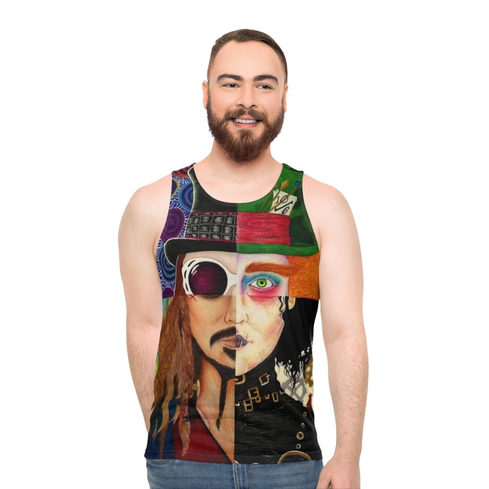 Johnny Depp Character Collage Unisex Tank Top