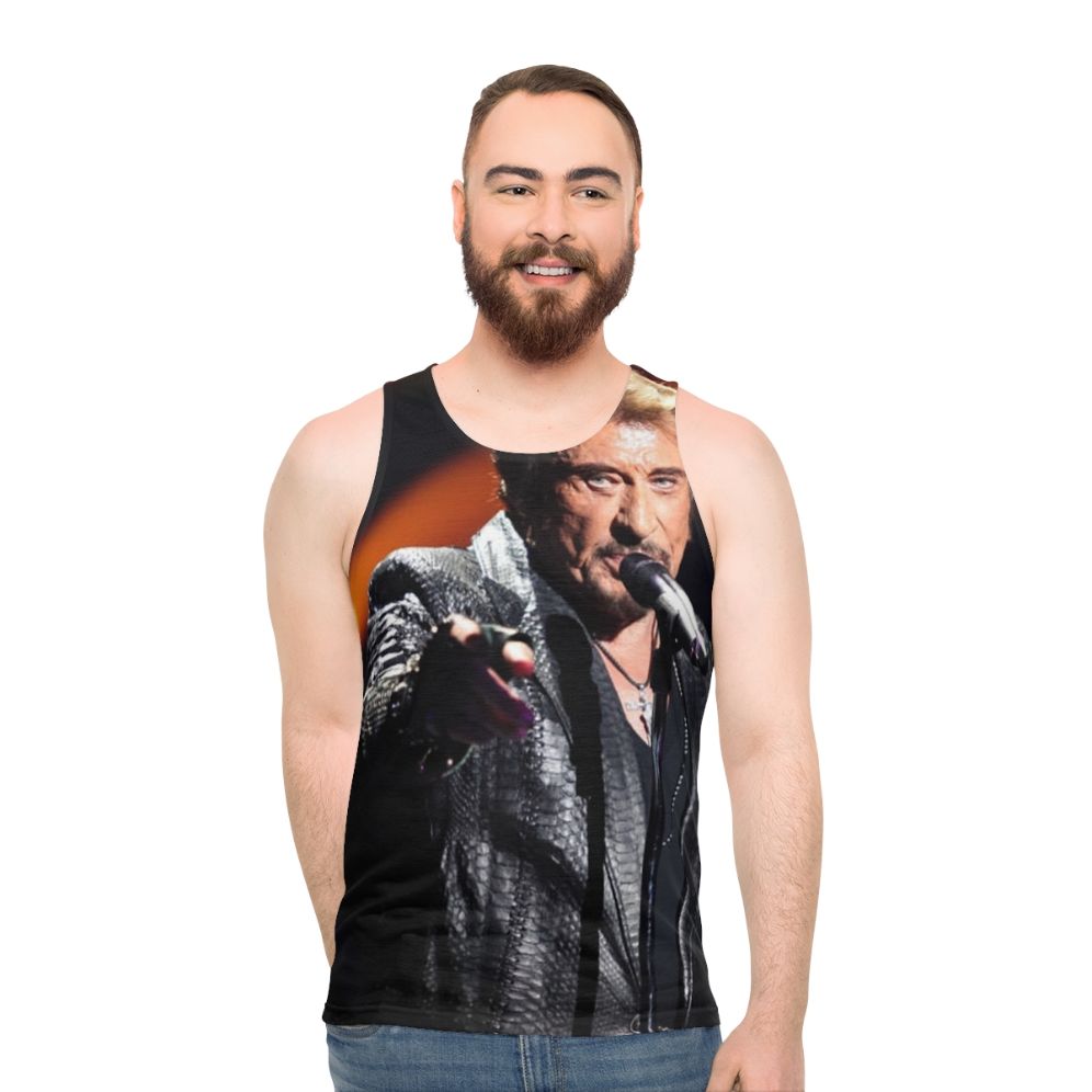 Johnny Hallyday Singer Unisex Tank Top