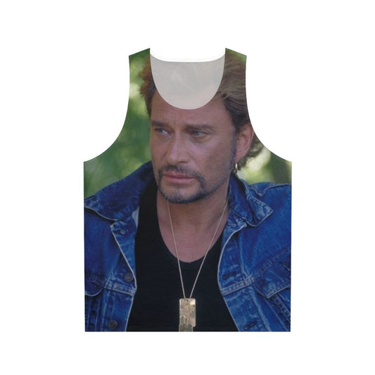 Johnny Hallyday French music icon unisex tank top