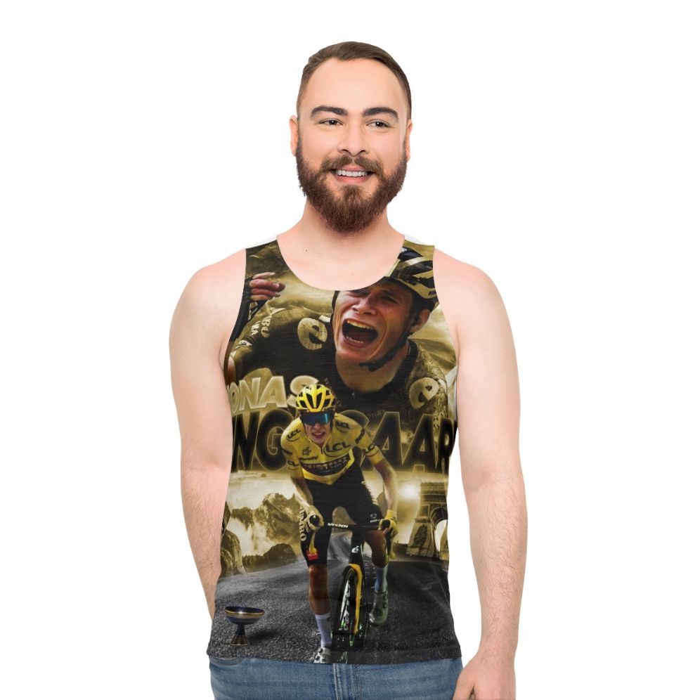 Jonas Vingegaard cycling in the 2022 Tour de France