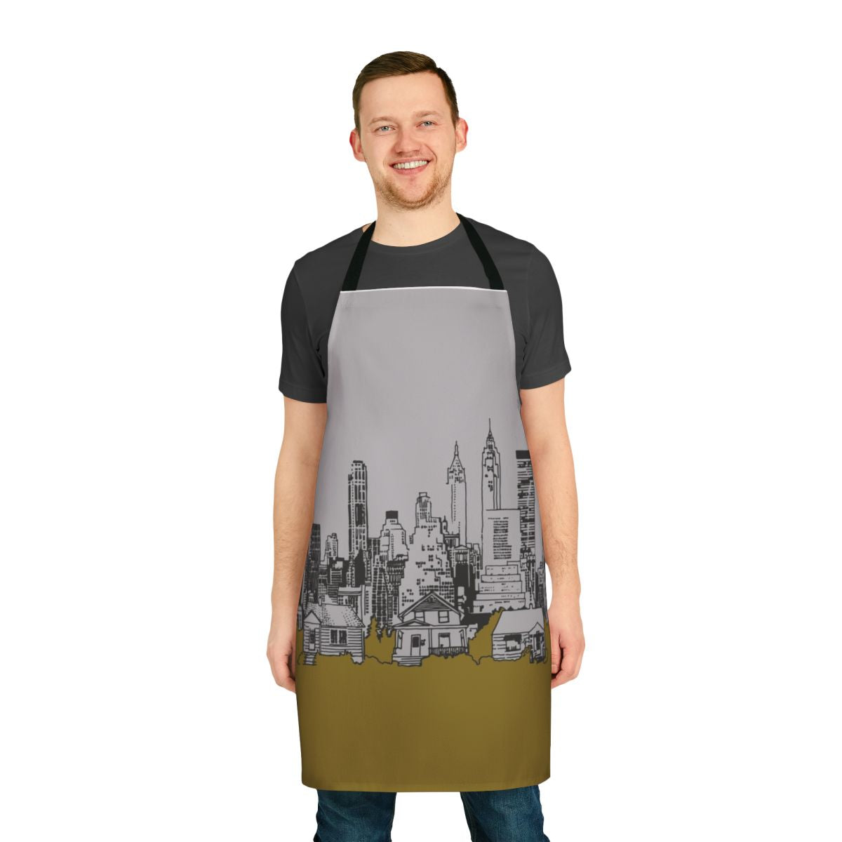 Joni Mitchell-inspired apron featuring the album cover art for "The Hissing of Summer Lawns"