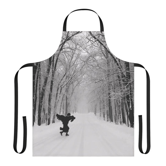 Black crow design apron inspired by Joni Mitchell's music
