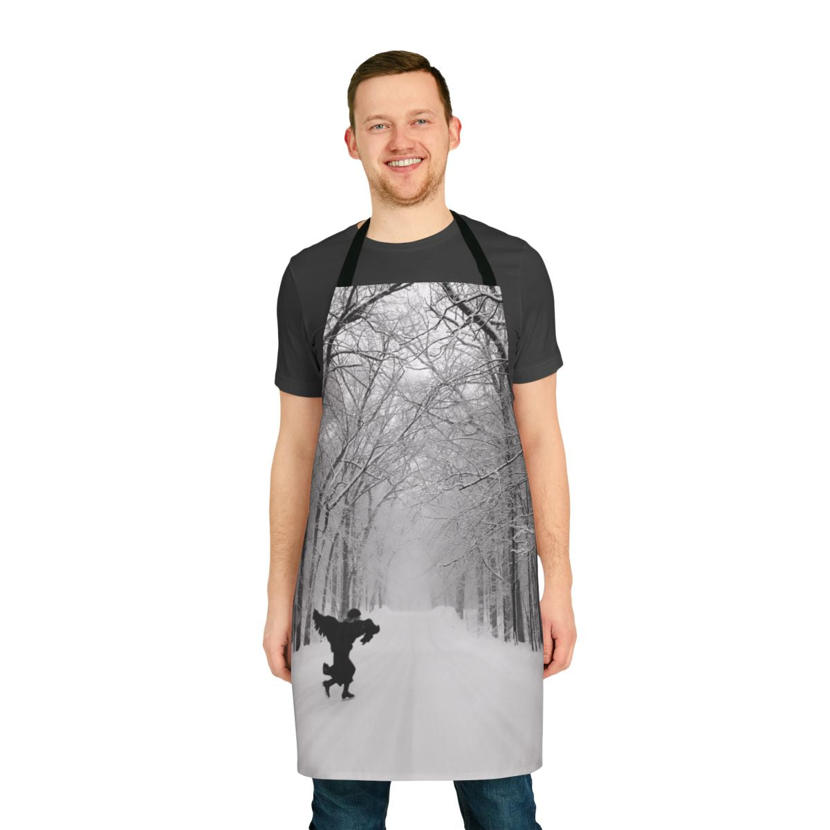 Black crow design apron inspired by Joni Mitchell's music