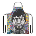 Joyner Lucas Inspired Artwork Apron with Abstract Portrait Graphic
