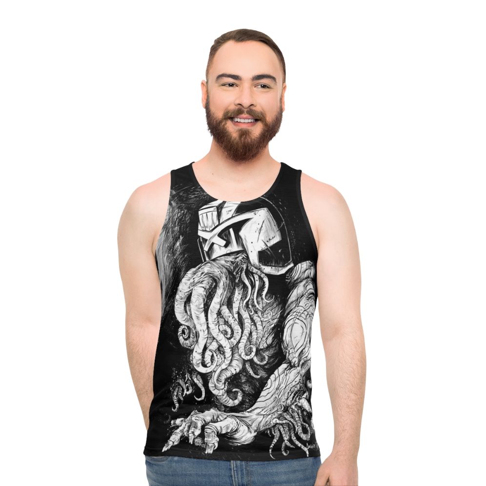 Judge Cthulhu Unisex Ink Graphic Tank Top