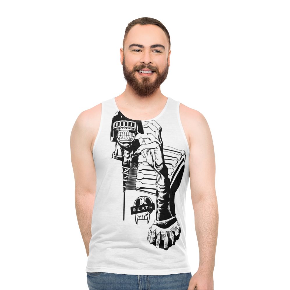 Judge Death 2000AD Monochrome Unisex Tank Top