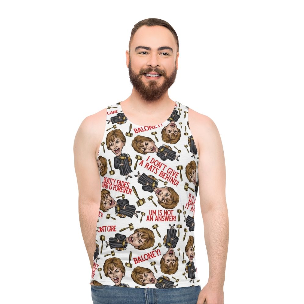 Judge Judy Print Unisex Tank Top
