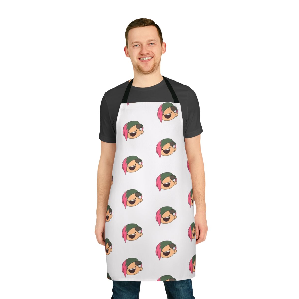 Judy Alvarez inspired apron with cyberpunk 2077 design