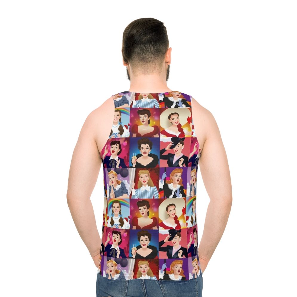 Judy Garland unisex tank top with rainbow colors