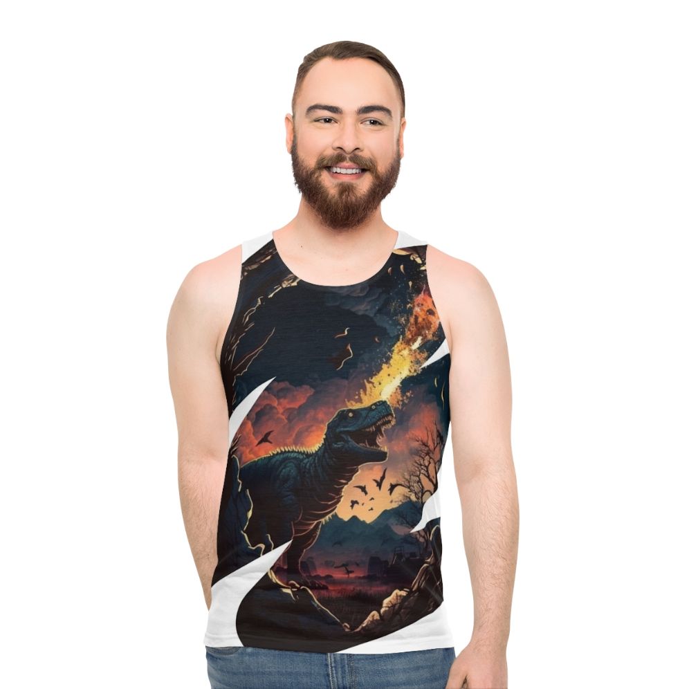 Jurassic era dinosaur unisex tank top