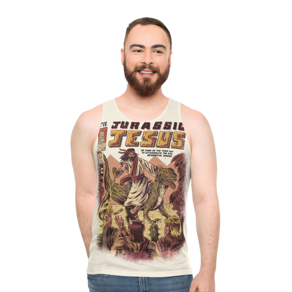 Jurassic Jesus dinosaur t-shirt