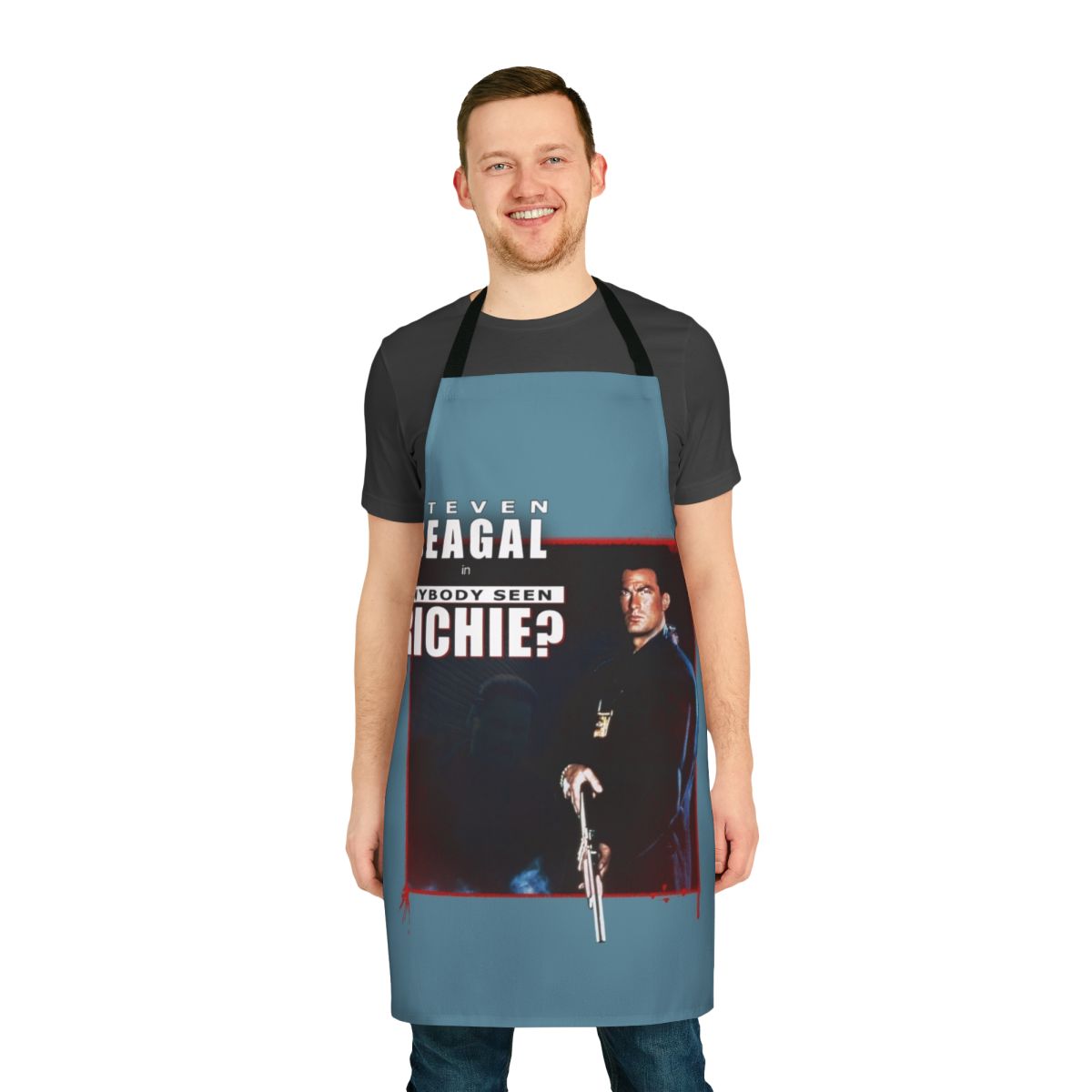 Justice-Inspired Apron featuring Steven Seagal's iconic characters