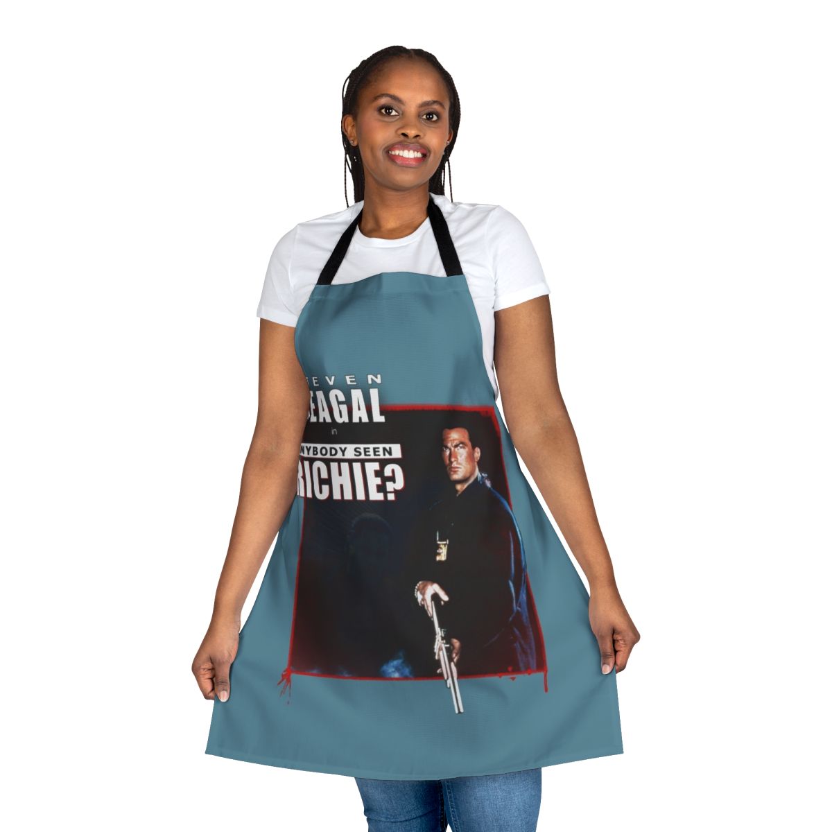 Justice-Inspired Apron featuring Steven Seagal's iconic characters