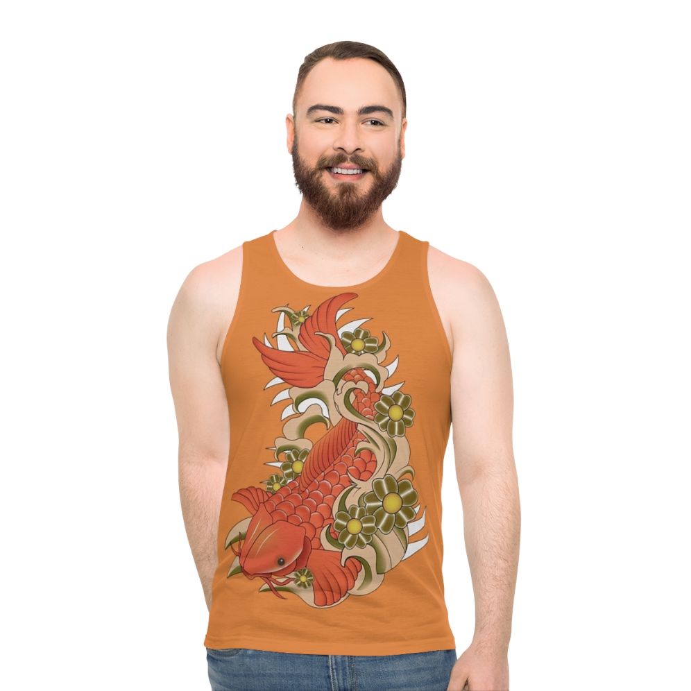 Unisex Kai fish graphic tank top