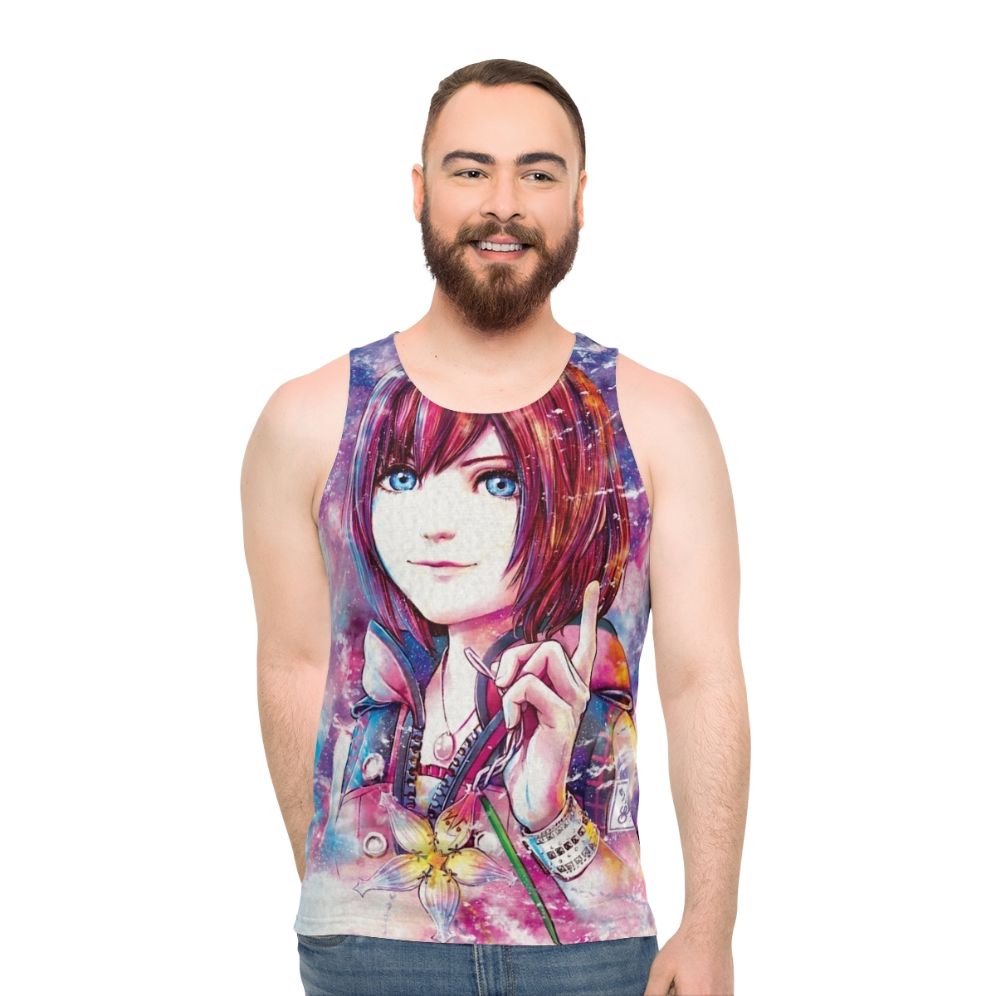 Kairi watercolor design unisex tank top