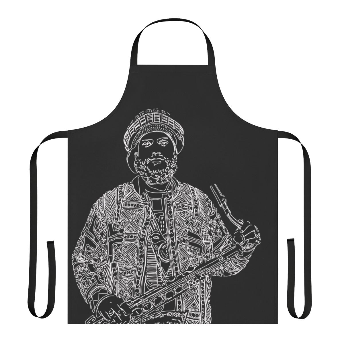 Kamasi Washington inspired apron featuring jazz musician and saxophone