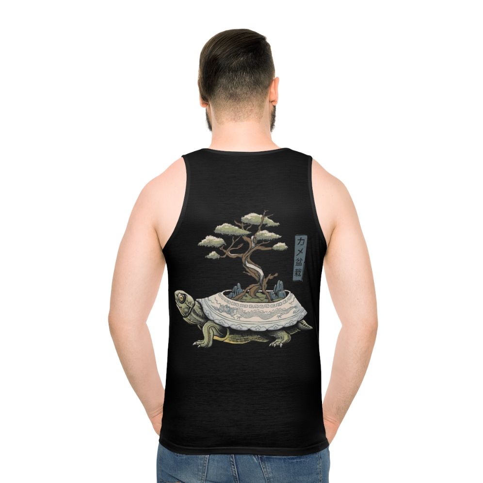 Kame unisex tank top with a turtle design