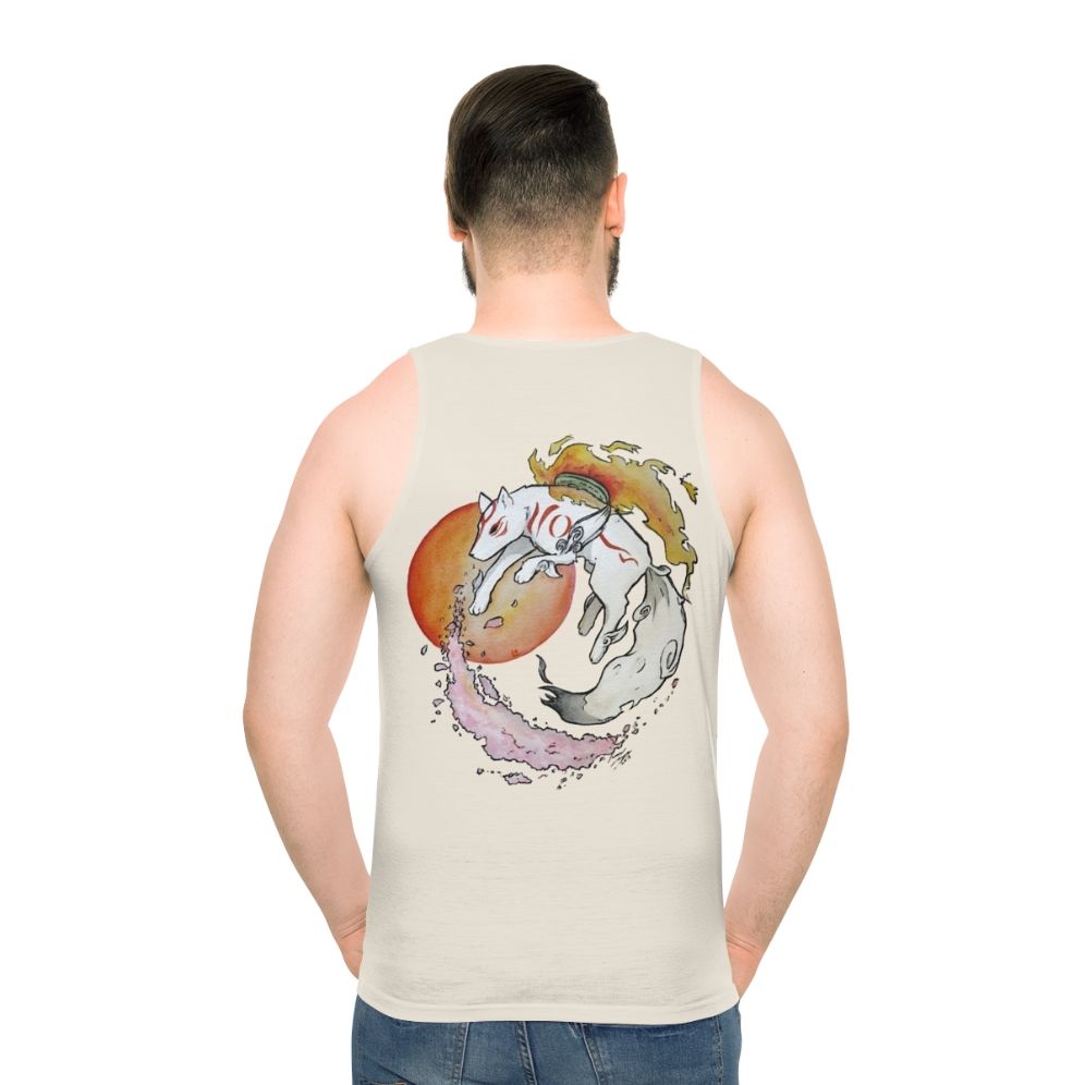 Kami Unisex Tank Top featuring Okami inspired Japanese culture design