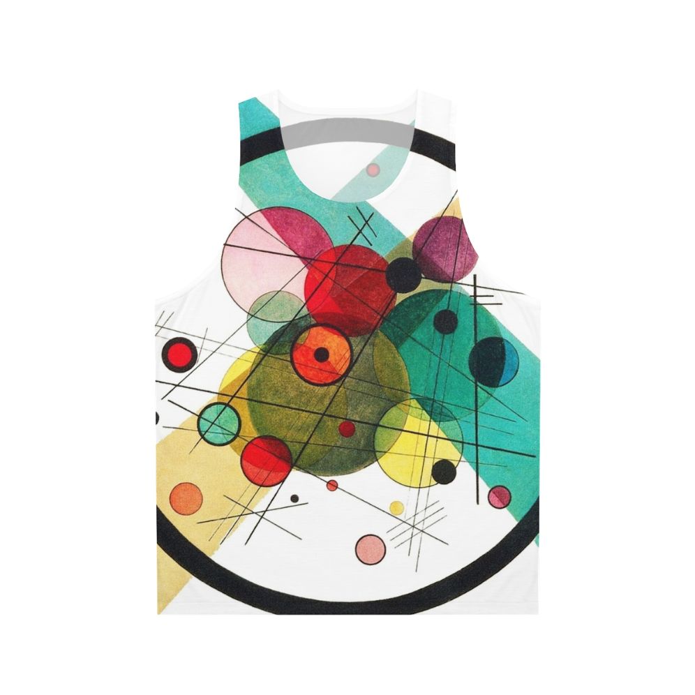 Kandinsky-inspired abstract art unisex tank top