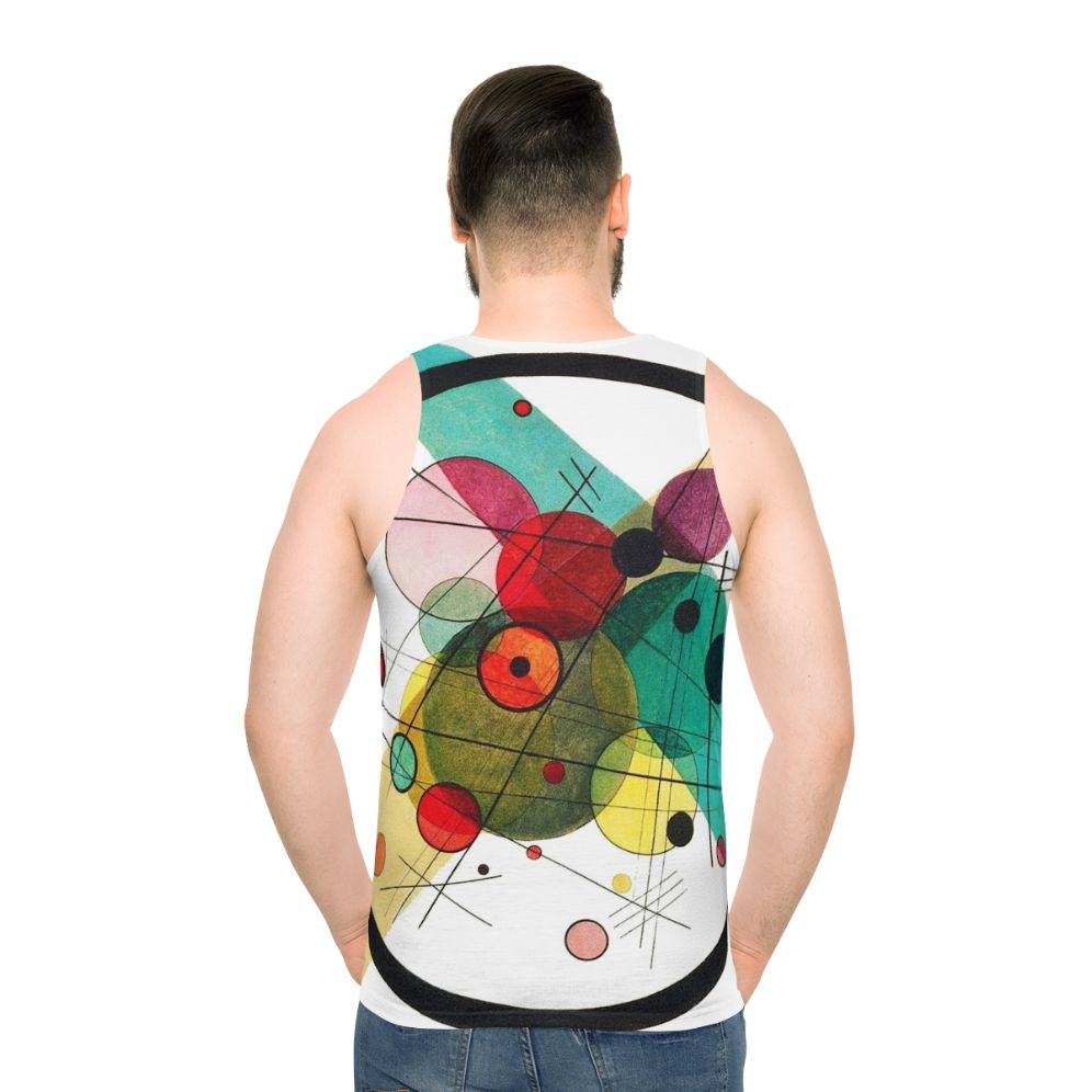 Kandinsky-inspired abstract art unisex tank top
