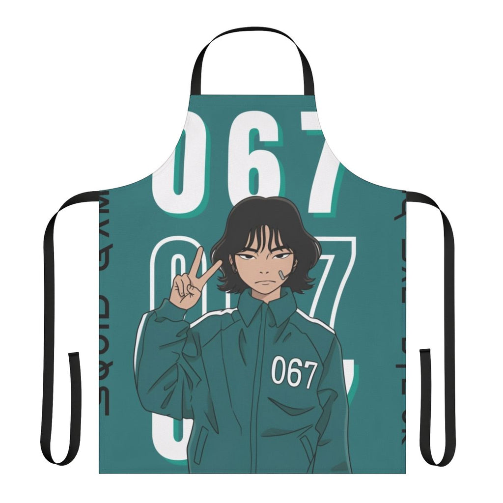 Kang Sae Byeok inspired apron with Squid Game player 067 design